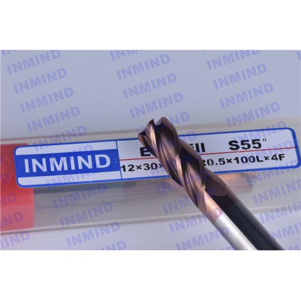 HRC65 4mm / 6mm / 8mm Corner Radius end mill SiN Coating KFC K55 carbie rods