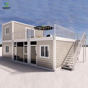 20FT 40FT Flat Pack Luxury Prefab Container Homes Double Wing Custom Layout