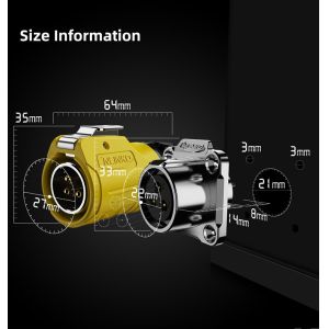 Cnlinko LP20 DC AC IP68 3 Pin Inline Screw Power Cable Electric Waterproof