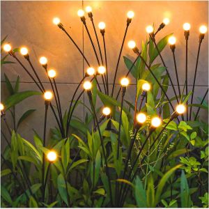 China Solar Powered Firefly Lights Starburst Swaying Led Solar Lawn Light Solar Garden Firefly Lights on sale