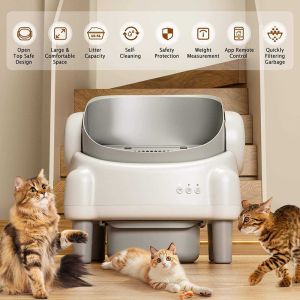 OEM/ODM Smart Cat Litter Box Wifi Automatic Scoop Fully Automatic Cat Toilet Pet