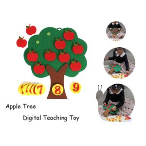 Digital Pairing Apple Tree 24*22cm Felt Learning Toys