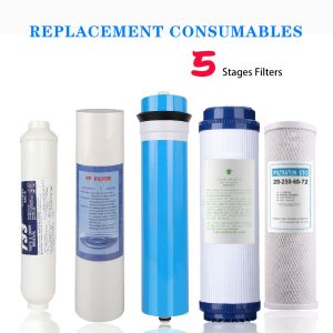 5 Stages Household Reverse Osmosis System 100GPD Home Use Ro Filtration System