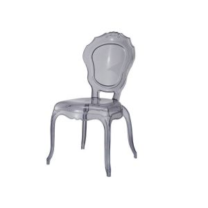 China Plastic Princess Stackable Wedding Dining Chairs Event Rent , Clear / Grey / Pink on sale