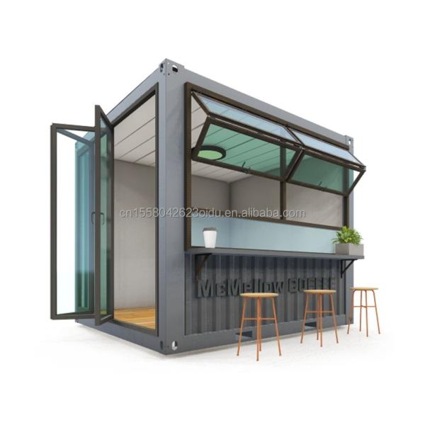 Quality 10ft Mini Pop-up Shop Container Coffee Shop Bar Fast-food Restaurant Convenience Store with Aluminum Alloy Windows wholesale