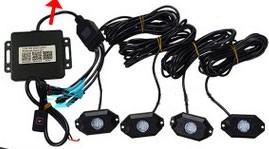 Universal RGB Color Without Remote Bluetooth Control Super bright led chassis light under car led truck underbody light