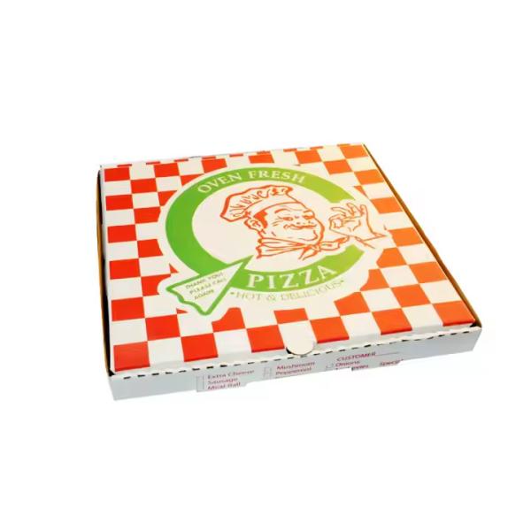 Customized takeaway pizza box eco-friendly and biodegradable fast food packaging