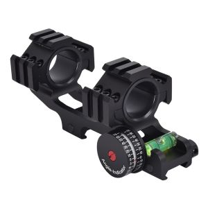 22mm Width Dual Ring Scope Mount with Bubble Level and Angle Indicator Center