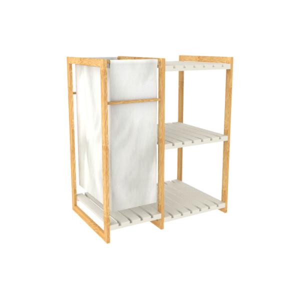 Quality MDF 65cm Length Laundry Hamper With Rack For Bedroom wholesale