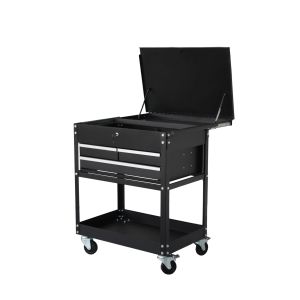 Electrostatic powder spraying Black 3 Drawer Rolling Tool Cart with Heavy Duty