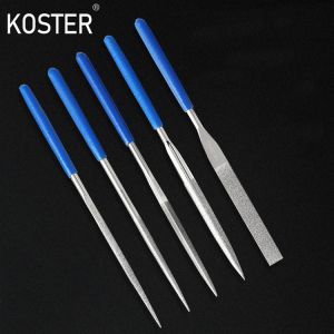 10PCS Plastic Coated Grip Handle Diamond Electroplated Abrasive Needle File