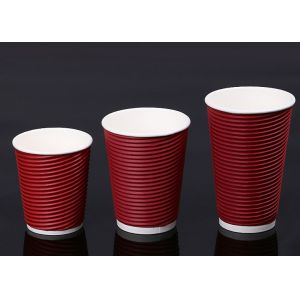 Food Grade Insulated Paper Drinking Cup , To Go Coffee Cups Disposable