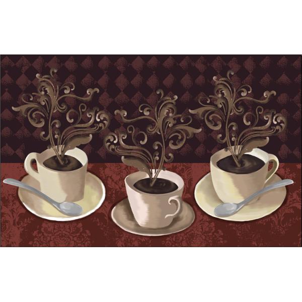 Printed hot coffee pattern anti-fatigue kitchen mat with NBR foam