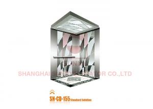 Cheap Etching / Hairline Elevator Cabin Decoration , Decorative Mirror Elevator Cabin for sale