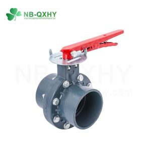 Manual Driving Mode NB-QXHY 150psi UPVC PVC Worm Gear Butterfly Valve with EPDM