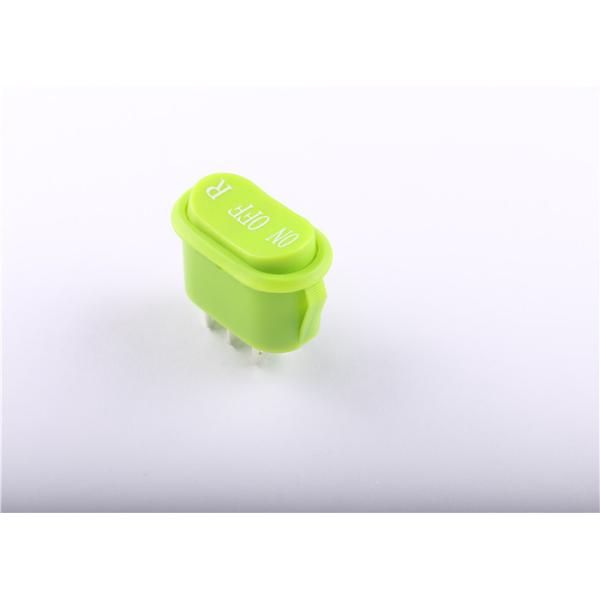 Quality Oval Shaped Green Industrial Rocker Switch , Waterproof On Off On Rocker Switch wholesale