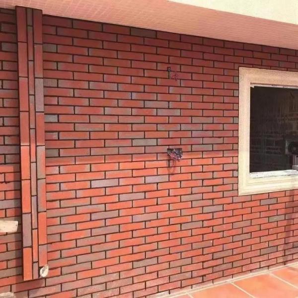 Clay Red Bricks Split Brick Wall Facing Cladding Faux Decoration Outdoor