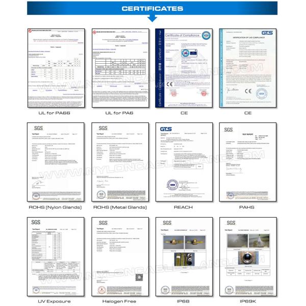Polyamide PG13.5 Cable Gland, 20.4mm PG Thread IP68 Insulated Cable Gland for 6-12mm Cable Range