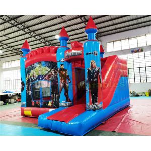 Outdoor Kids Super Hero Inflatable Bouncer Slide Quadruple Stitching