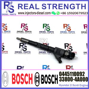 Cheap Diesel Fuel Common Rail Injector 0445110092 33800-4A000 33800-4A170 For KIA/HYUNDAI 2.5CRDi Engine for sale