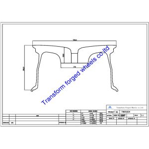 TM191004 19X10 inches forged wheels monoblock wheels blanks Dimple style barrel and rims
