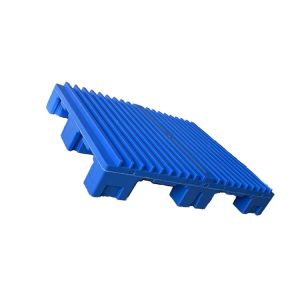 Stackable 4000Kg Static Injection Molded Plastic Pallets HDPE Blue
