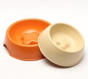 Round Dog Food Dish To Slow Down Eating Puppy Slow Feeder Customized Color