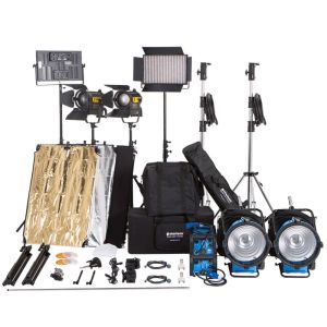 6 Lights LED Video Light Kit , Continuous Lighting For Video M18 HMI Light Head