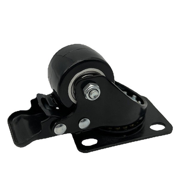 Quality 2 Inch Polyurethane Tread SwivelLight Duty Casters Wheel with brake For Industry wholesale