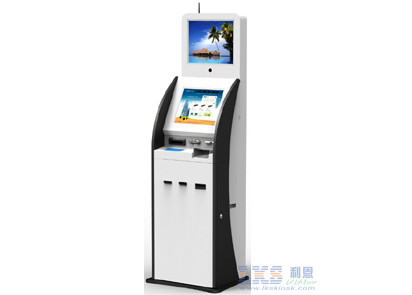 17 Inch Cold Rolled Steel Digital Kiosk Display With ID Scanner Card Issue