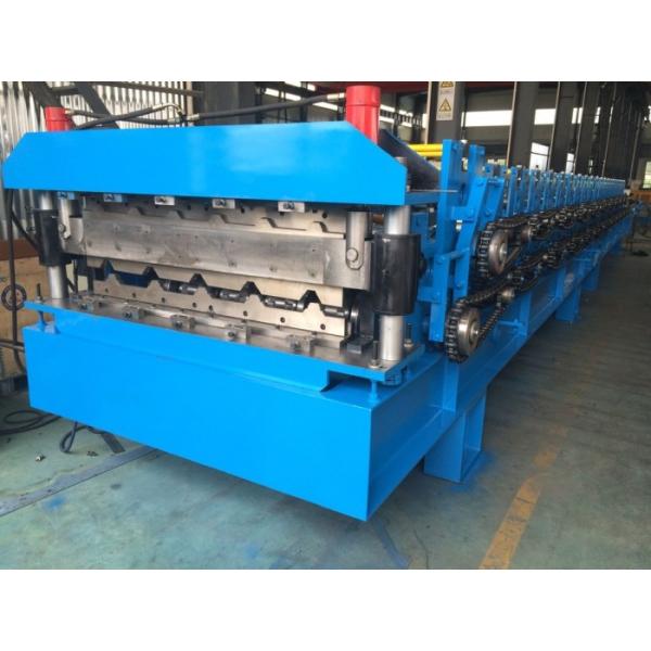 0.3 - 0.8mm Pre - Cutting Wave Roof Panel Roll Forming Machine High speed