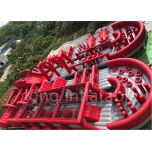 50m Long 5k Inflatable Obstacle Course Children Amusement Park