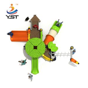 Galvanized Pipes LLDPE Outdoor Kids Playground Slide EN1176