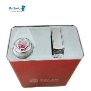 36Oz Square Tin Oil Can 1 Liter Empty Custom Brake Oil Can