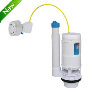 Flush Valve Cable Control With Chrome Plated Push Button Dual Flush For 2 PC