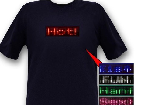 Quality Scrolling message programmable led t shirt wholesale cheap wholesale