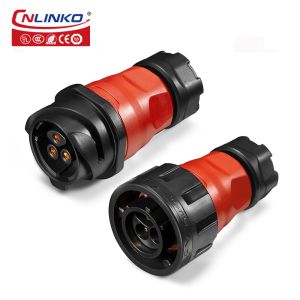Cnlinko YM 24 3 Pin Plastic Circular Single Hole Waterproof Aviation Plug