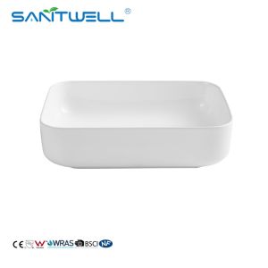 New Model White Chaozhou Above Counter Basin Top Bathroom Sink Wash Ceramic