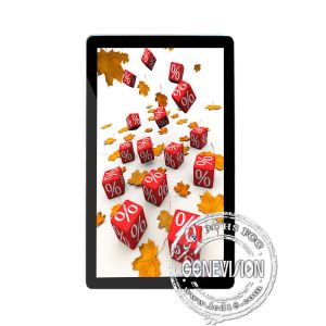 65 Inch Ultra - Slim Vertical LCD Display , Shinning Black LCD Media Player