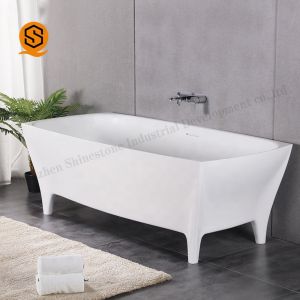 China Artificial Stone Claw Foot Freestanding Bathtubs Hotel Engineering Project on sale