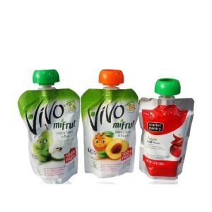 Custom Printing Stand Up 500Ml Reusable Plastic Spout Bag for Jucie Packing