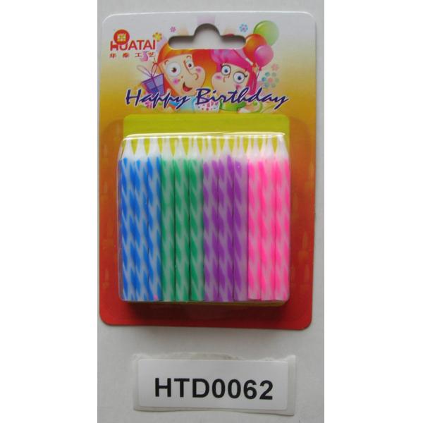 Colorful Diamond Dot Birthday Candles No Drip Environmentally Friendly OEM