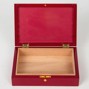 Customize Premium Luxury Wooden Cedar Cigar Humidor Box Red Lacquer Gift Packing
