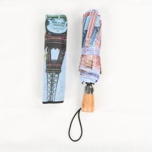 3 Folding Automatic Closing Umbrella, Digital Printing Compact Umbrella Auto