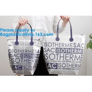 China Handled Reusable Carrying Cheap Custom Aluminum Foil Insulated Thermal Oxford Cloth Cooler Bag,Insulated Aluminum Foil T on sale
