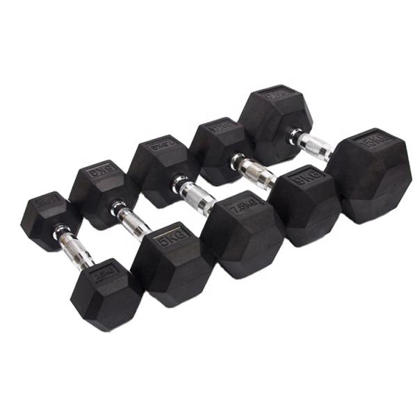 Cross 50kgs Rubber Coated Hex Dumbbell Vinyl Coated Dumbbell Set