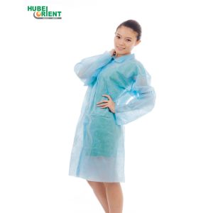 Disposable Medical 25gsm Nonwoven Lab Coat With Velcro Closure