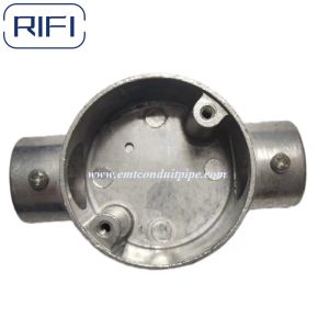 RIFI Emt Aluminum Junction Circular Box Set Screw Type Through Way Angle Way