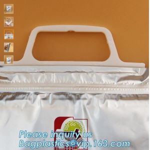 Reusable aluminium foil thermal insulation material cooler bag for picnic with