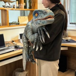 Silicone Baby Velociraptor Hand Puppet Interactive 100*25*40CM